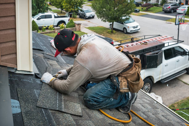 Professional Emergency Roof Repair technician working in Pierrepont Manor, NY